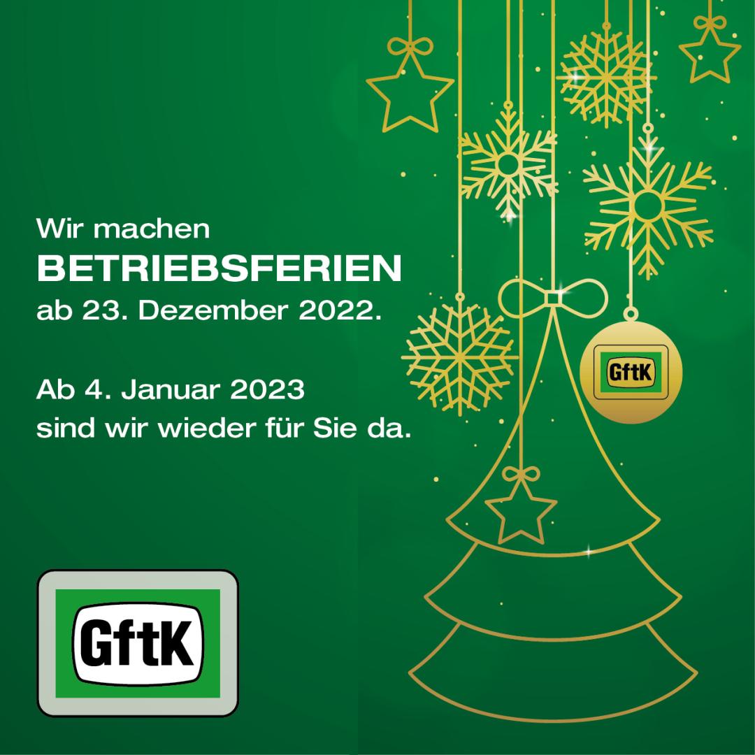 Wir machen Betriebsferien ab dem 23. Dezember 2022. Ab dem 04. Januar 2023 sind wir wieder für Euch da.